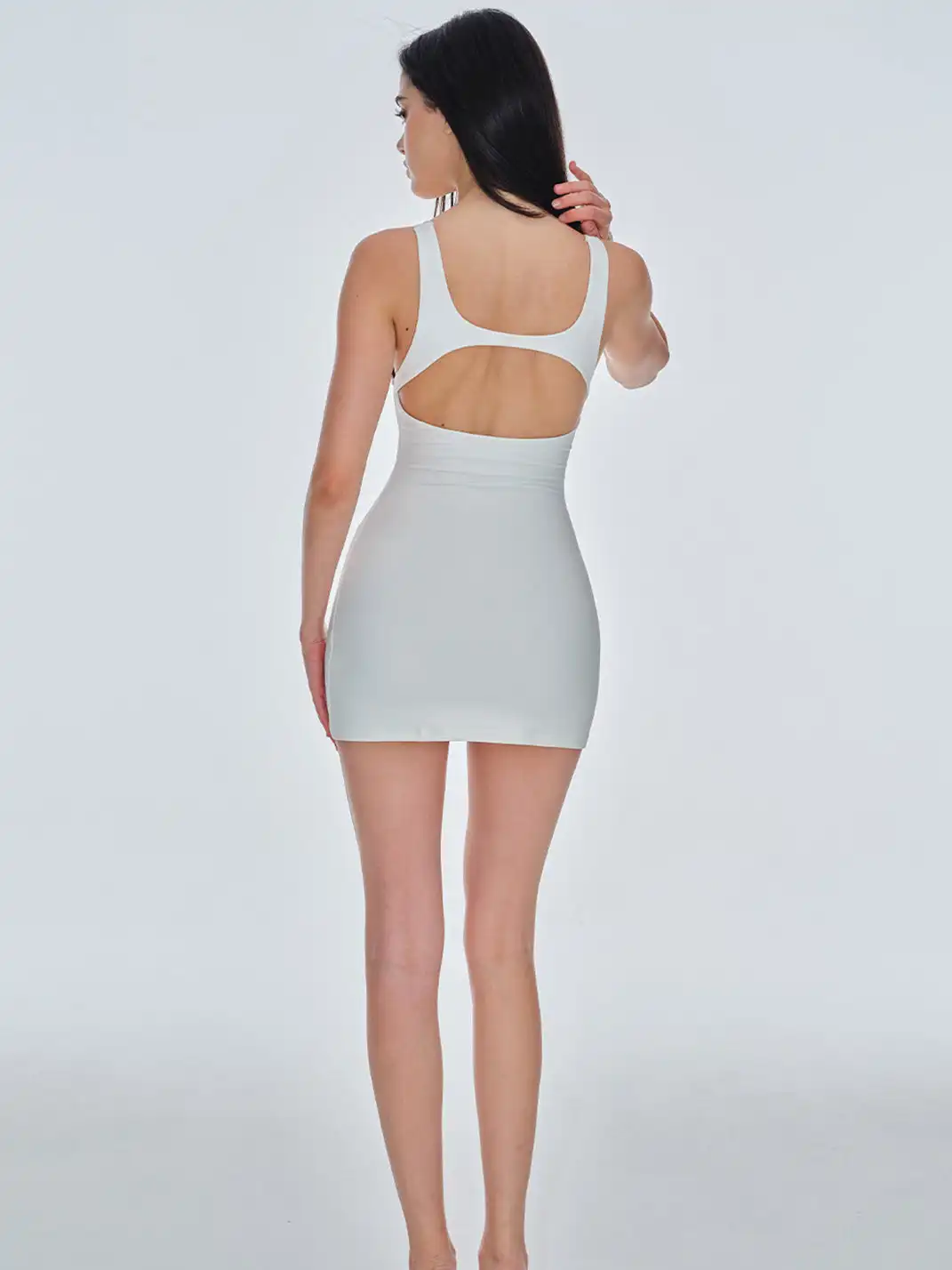 BUM STUDIO | Double-Layer Fabric Chest Pad Vest Dress Set