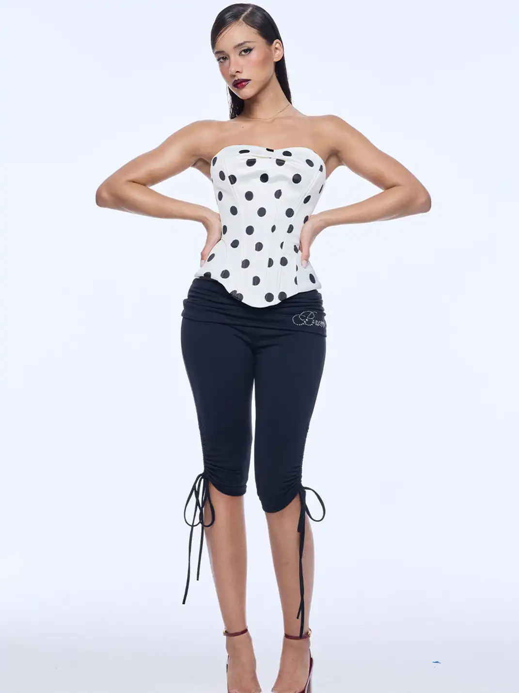 BUM STUDIO | Polka Dot Chest Pad Top