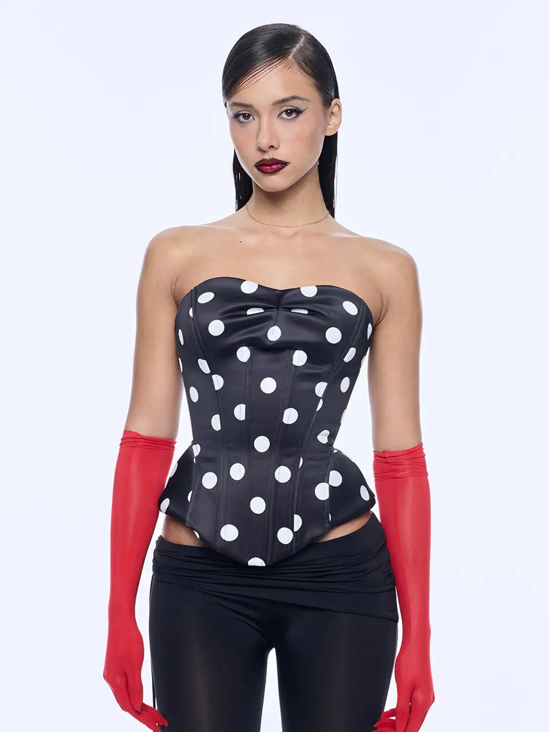 BUM STUDIO | Polka Dot Chest Pad Top