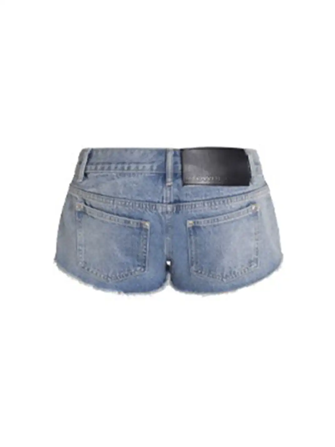 BUM STUDIO | Low-Rise Ultra Short Hollow Denim Shorts