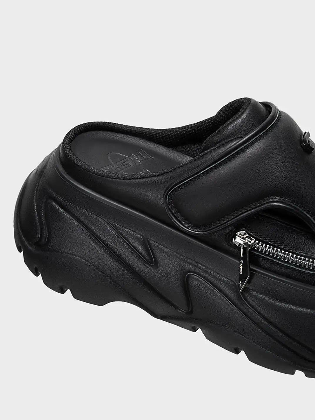 FYSPR | Platform Closed-Toe Slippers-Black