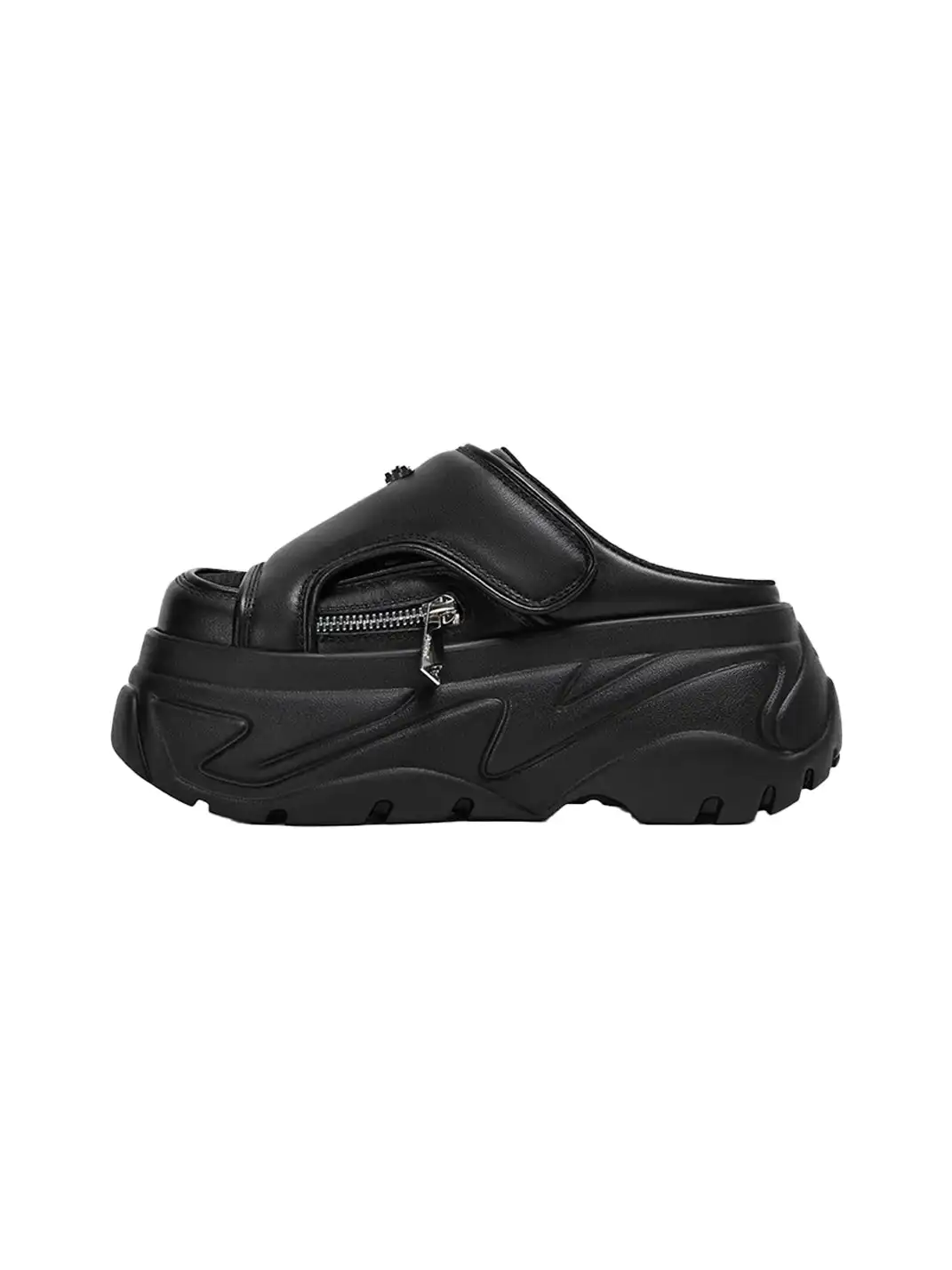 FYSPR | Platform Closed-Toe Slippers-Black