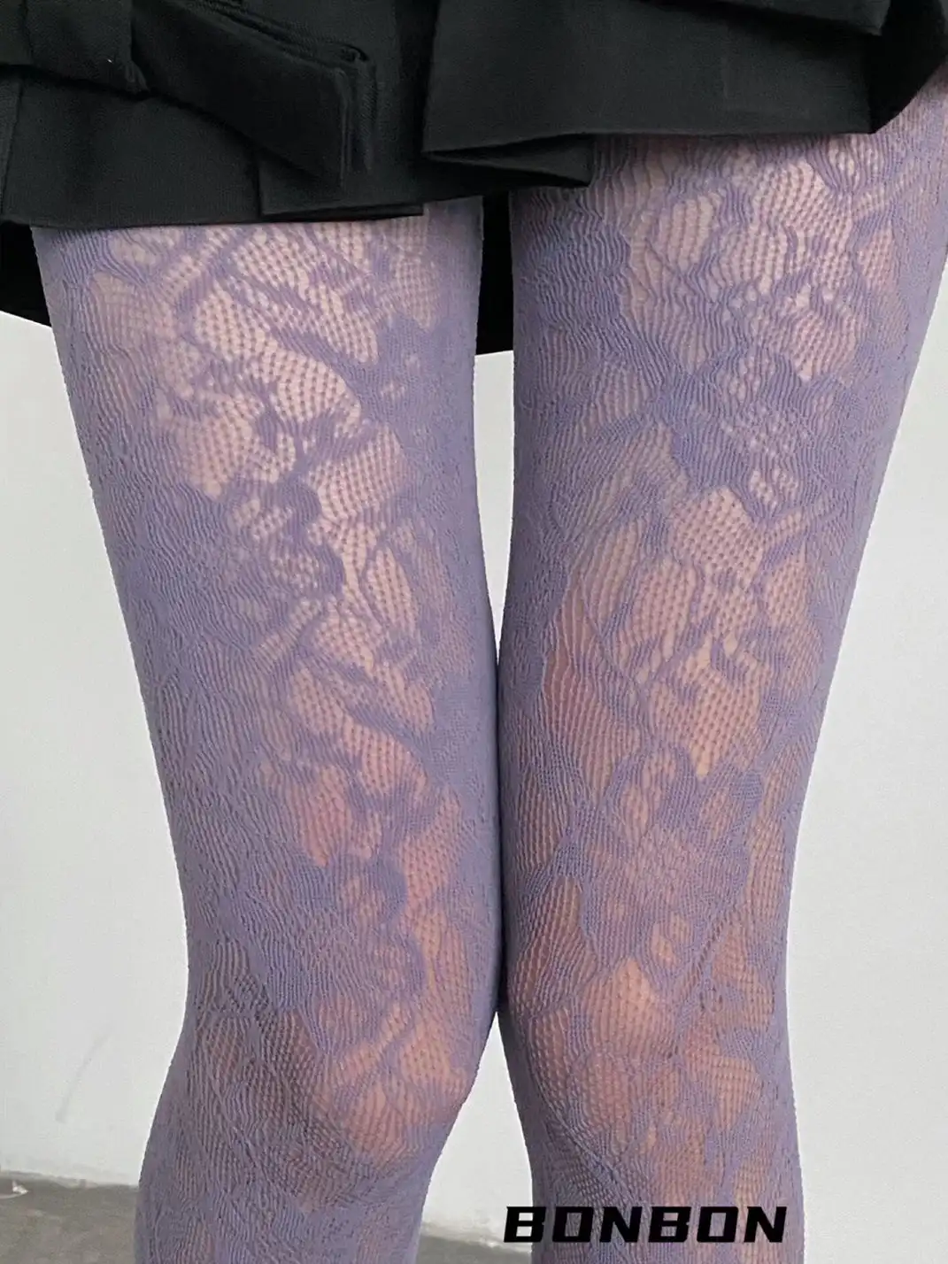 HotBonBon | Solid Color Lace Mesh Stockings