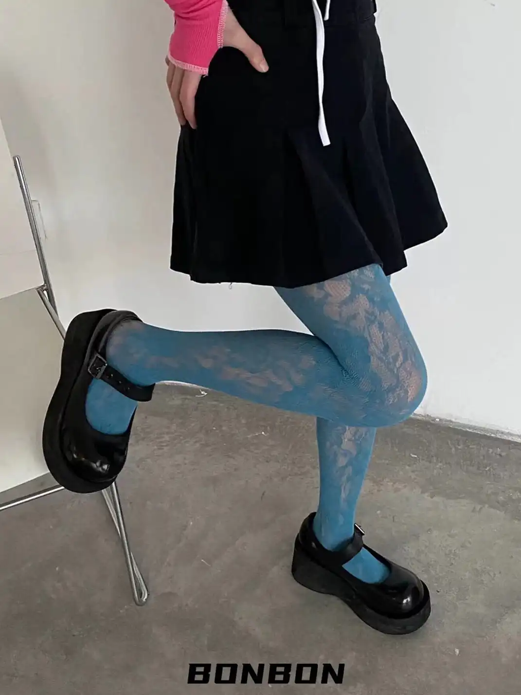 HotBonBon | Solid Color Lace Mesh Stockings