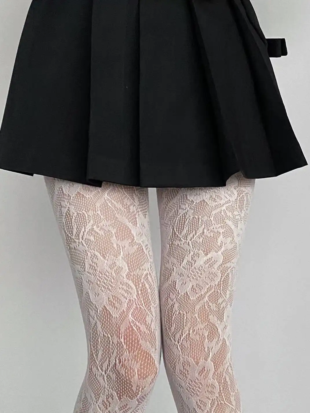 HotBonBon | Solid Color Lace Mesh Stockings