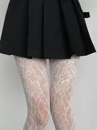 HotBonBon | Solid Color Lace Mesh Stockings