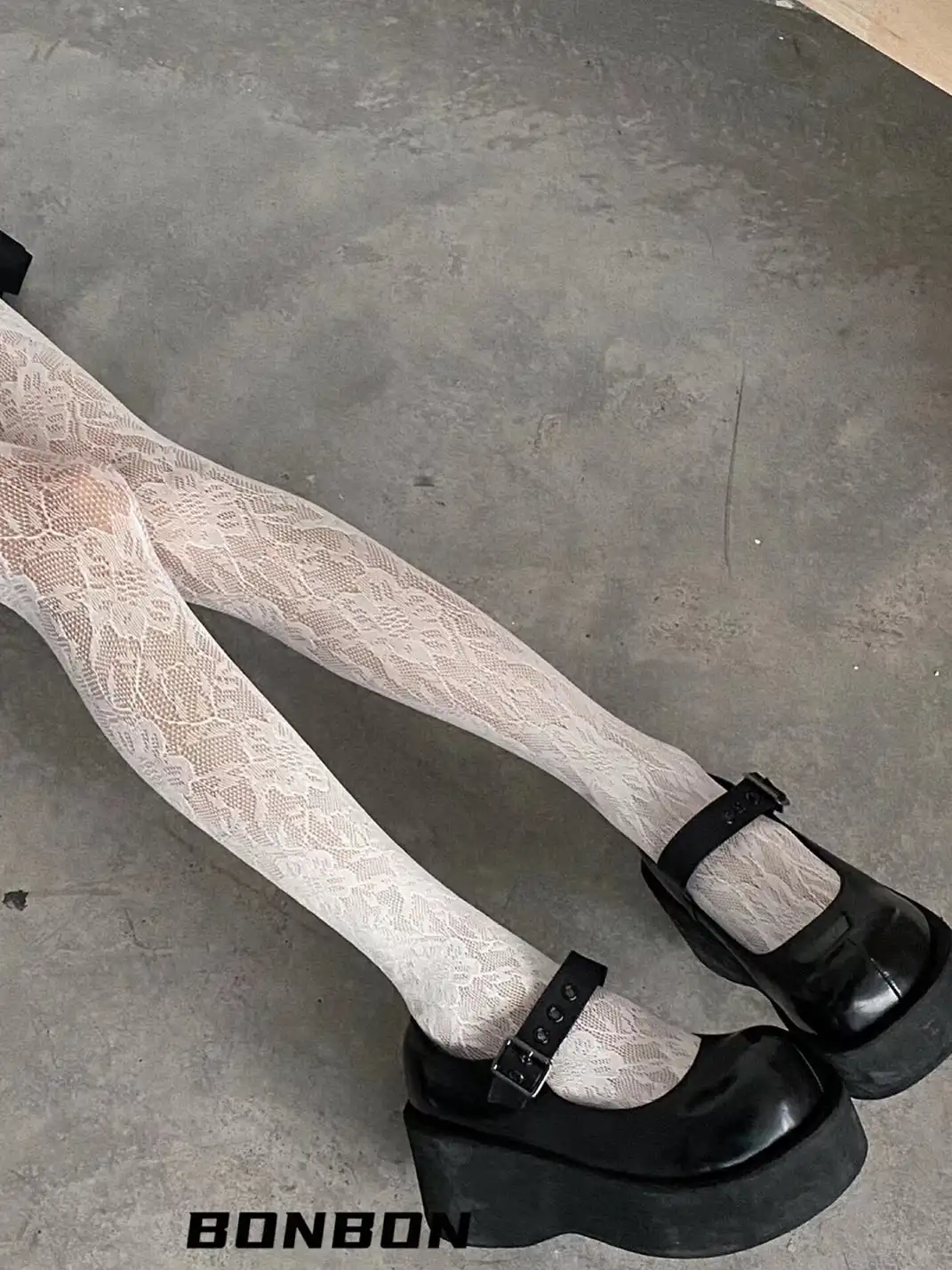 HotBonBon | Solid Color Lace Mesh Stockings