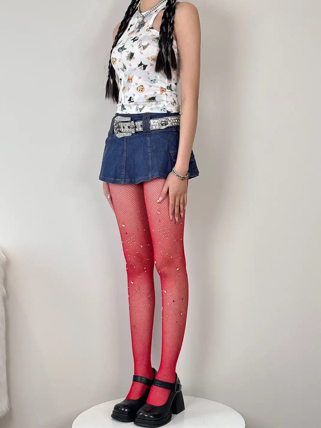 HotBonBon | Colorful Rhinestone Mesh Stockings