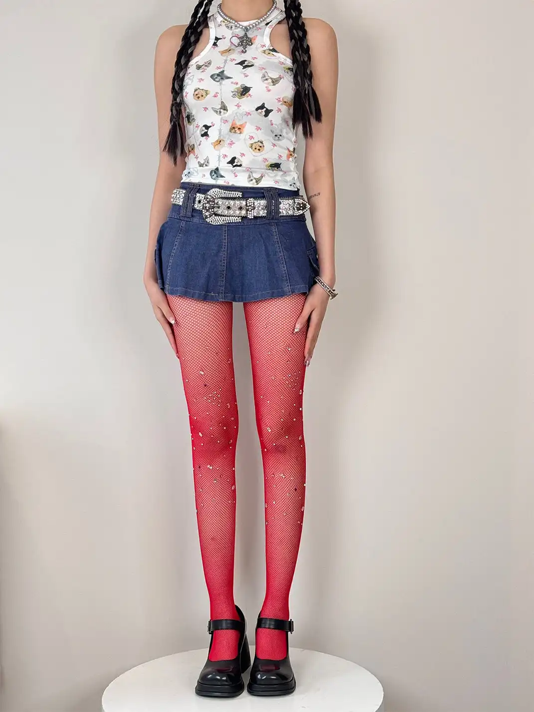 HotBonBon | Colorful Rhinestone Mesh Stockings