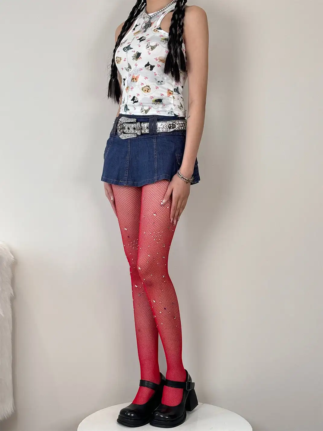 HotBonBon | Colorful Rhinestone Mesh Stockings