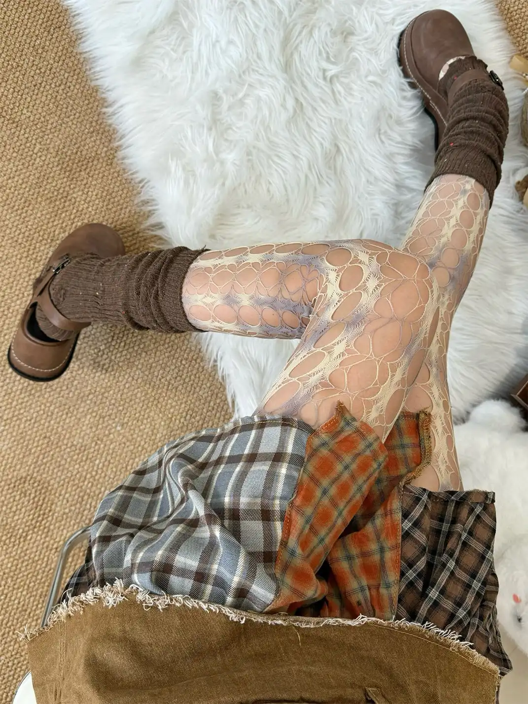 HotBonBon | Hollow Out Irregular Tie-Dye Stockings