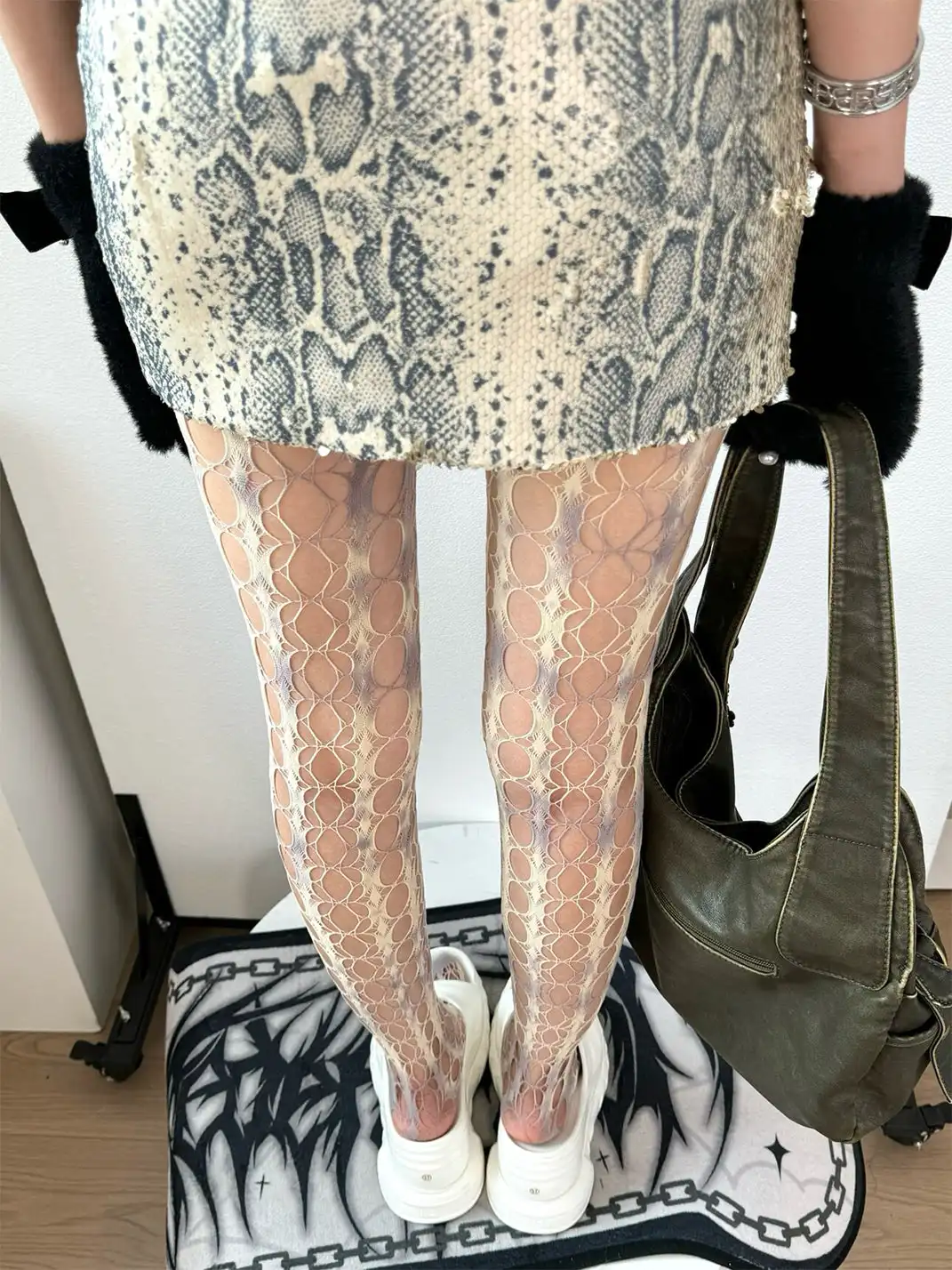 HotBonBon | Hollow Out Irregular Tie-Dye Stockings