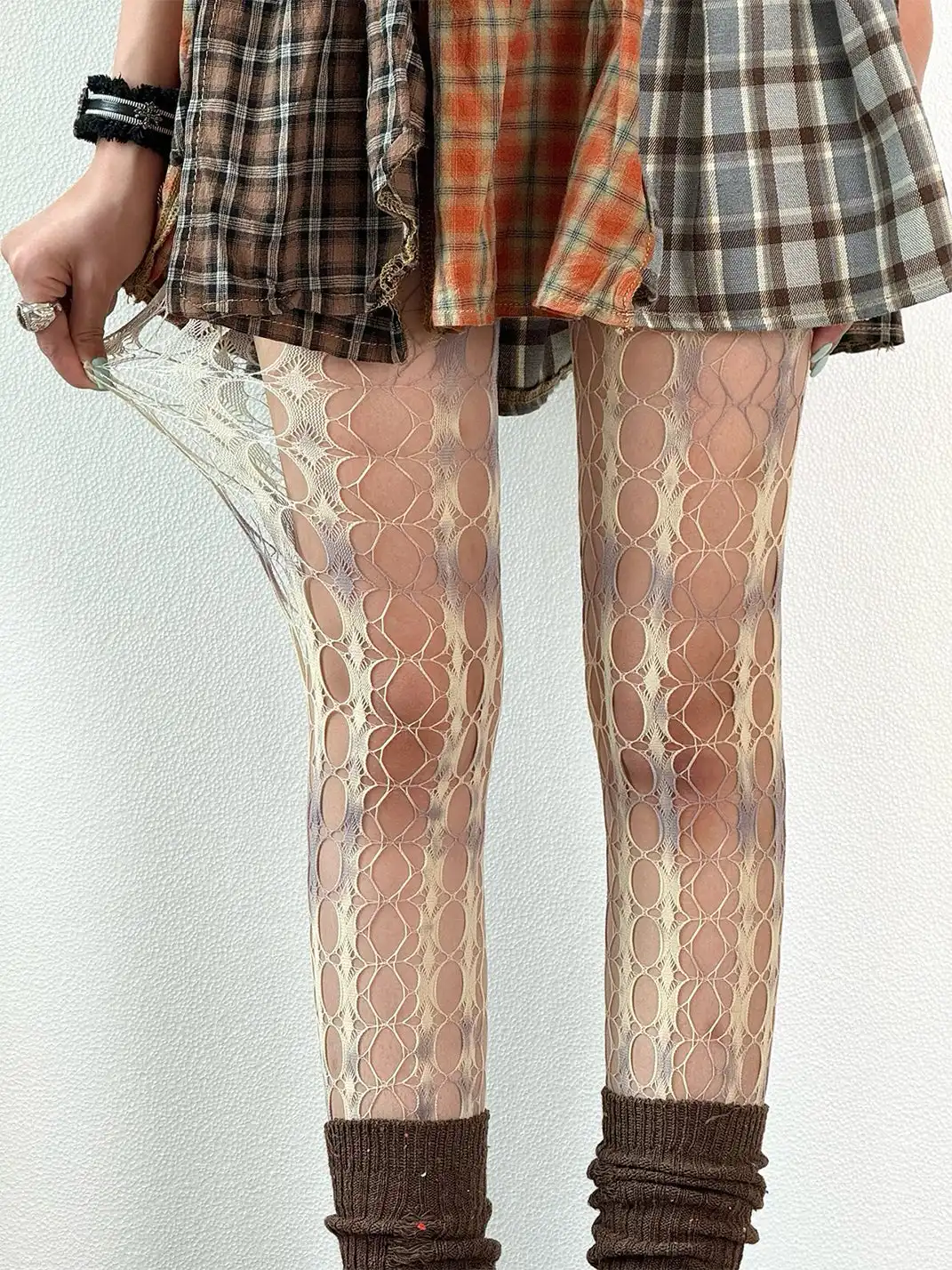 HotBonBon | Hollow Out Irregular Tie-Dye Stockings