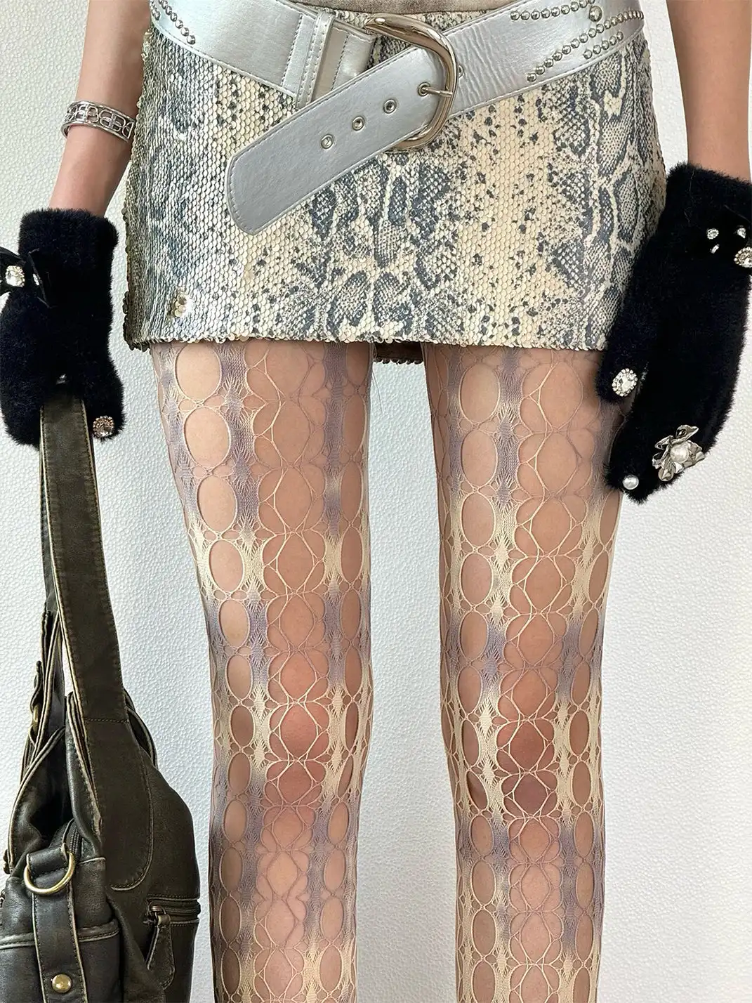 HotBonBon | Hollow Out Irregular Tie-Dye Stockings