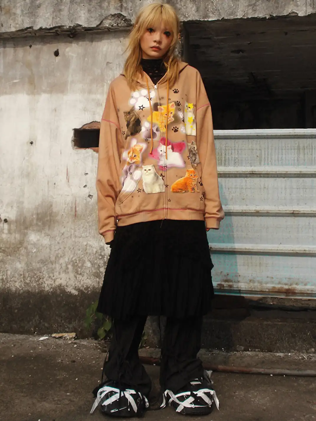 CFIERCE | Cat Print Hoodie