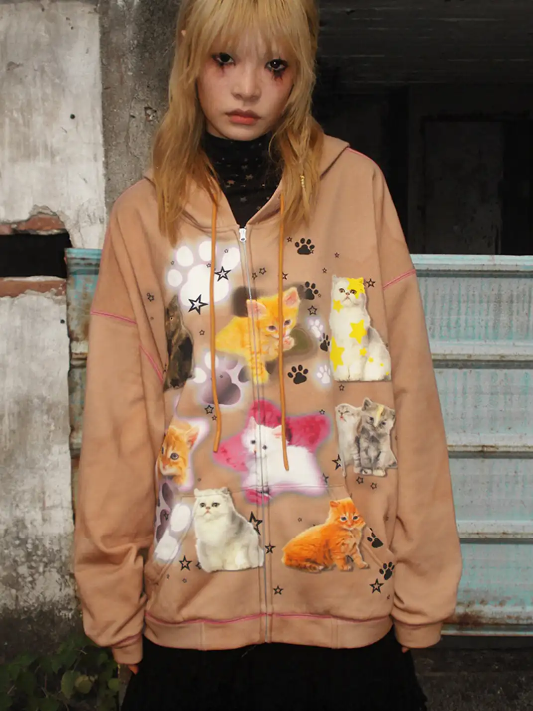 CFIERCE | Cat Print Hoodie