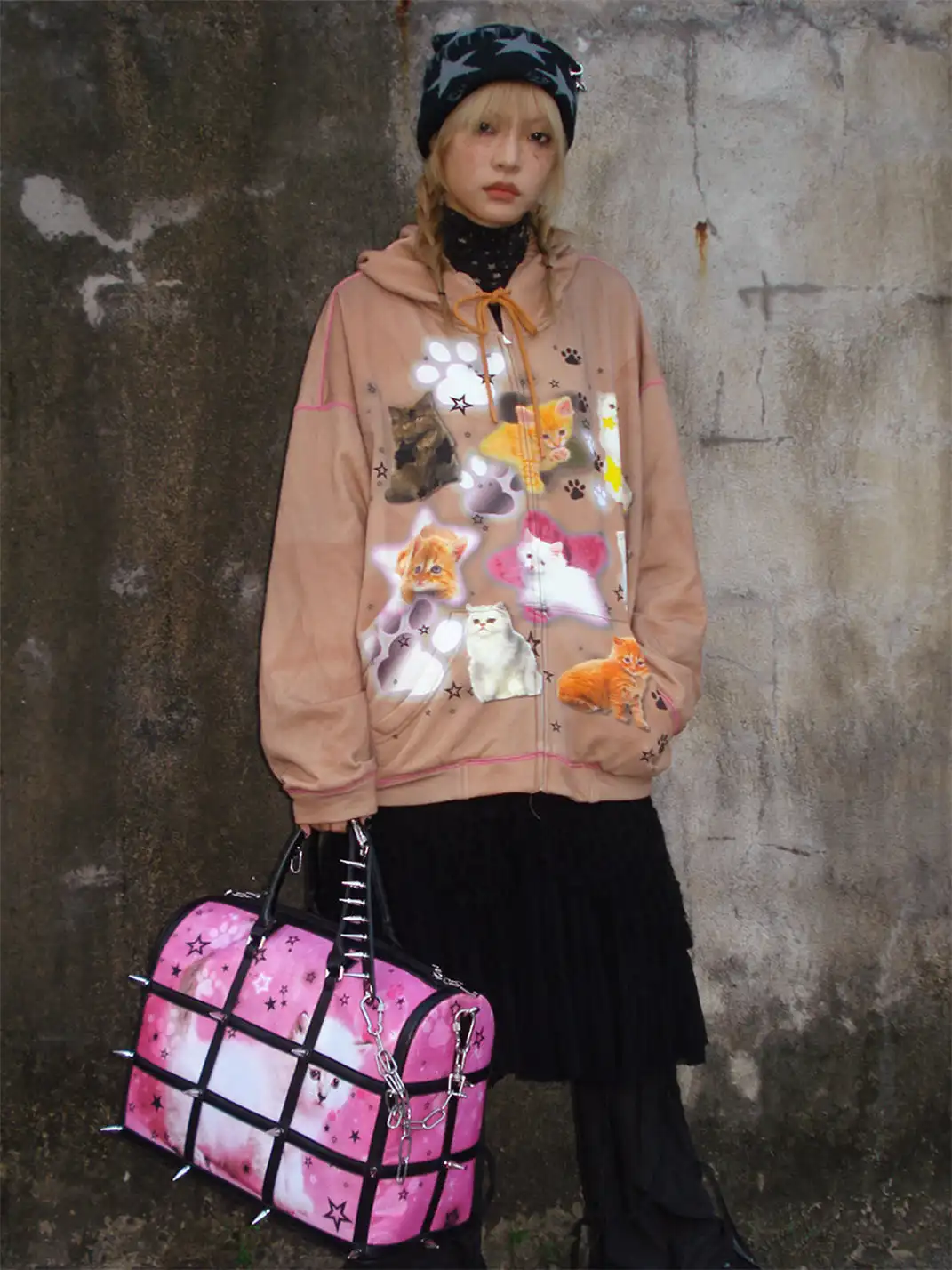 CFIERCE | Cat Print Hoodie