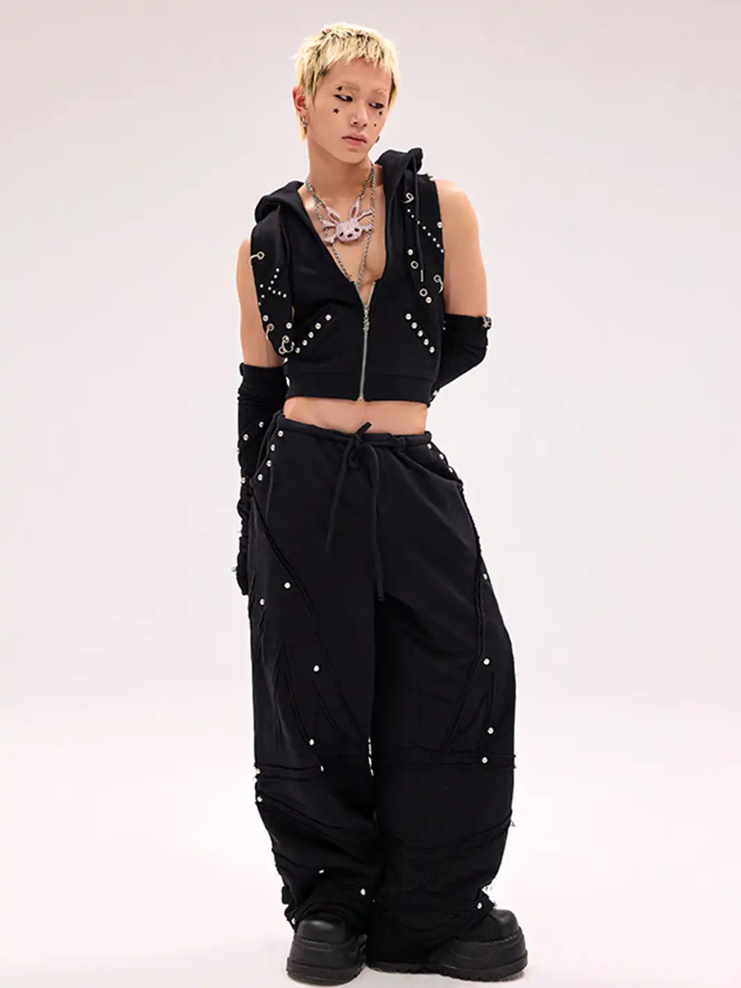 CFIERCE | Rivet Rabbit Ear Vest Jacket