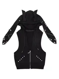 CFIERCE | Rivet Rabbit Ear Vest Jacket