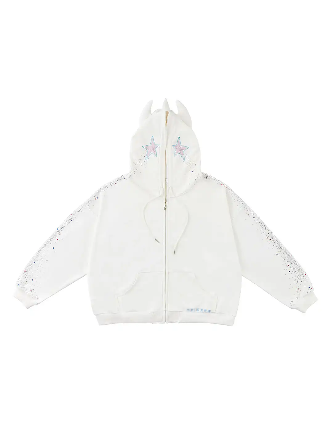 CFIERCE | Crying Unicorn Hotfix Rhinestone Sweatshirt