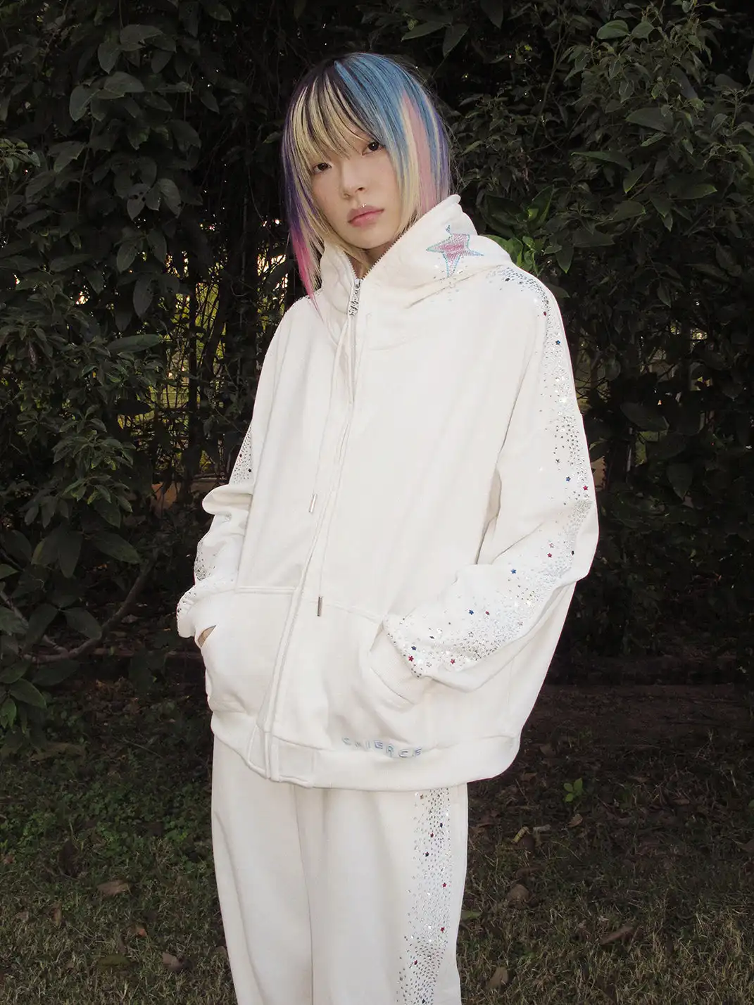 CFIERCE | Crying Unicorn Hotfix Rhinestone Sweatshirt