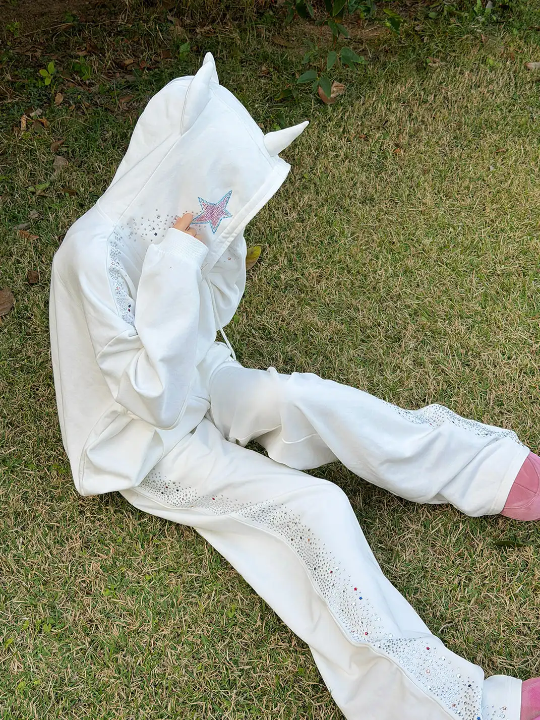 CFIERCE | Crying Unicorn Hotfix Rhinestone Sweatshirt