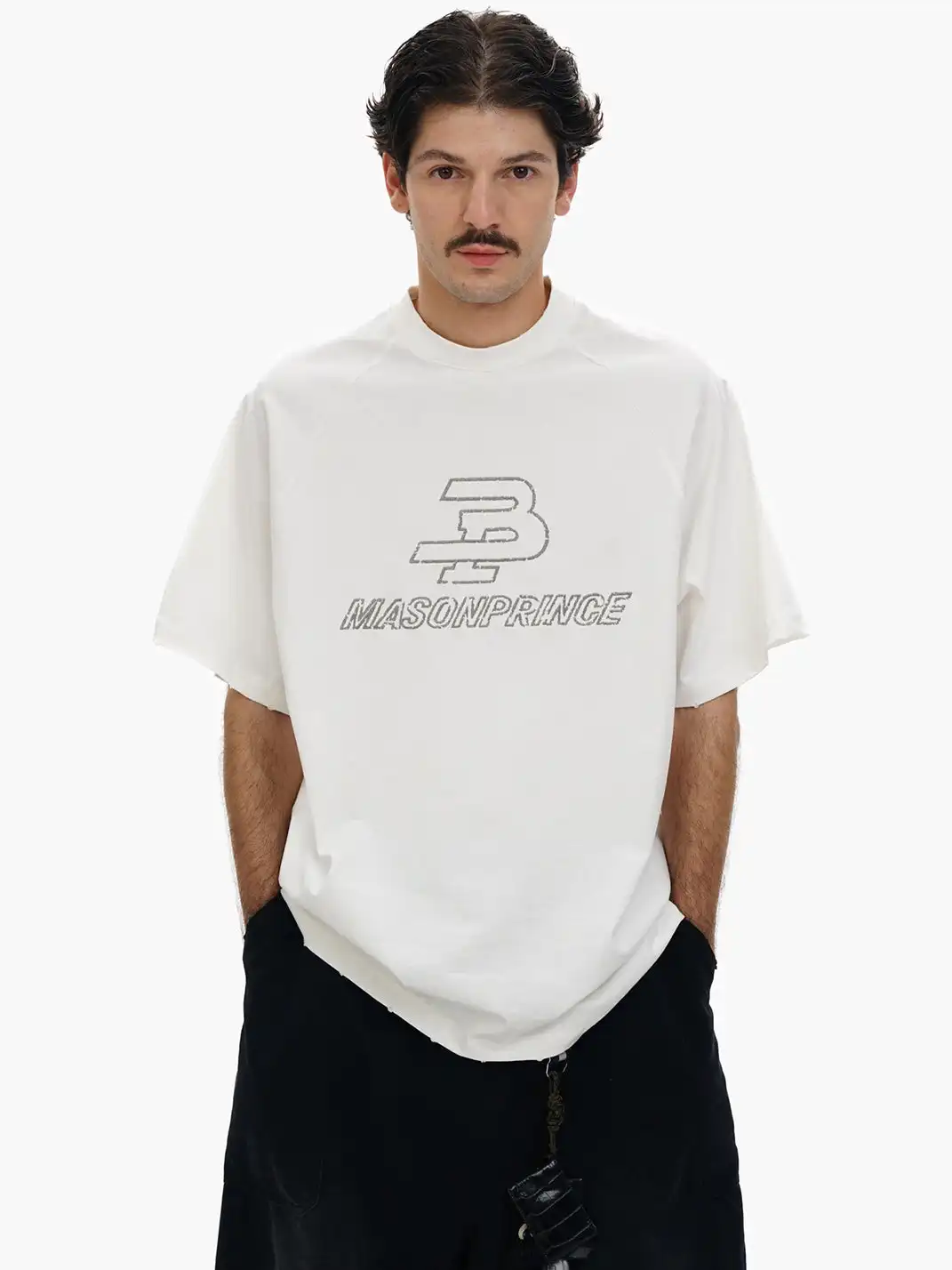 MASONPRINCE | Oversized Embroidered Raglan Sleeve T-shirt