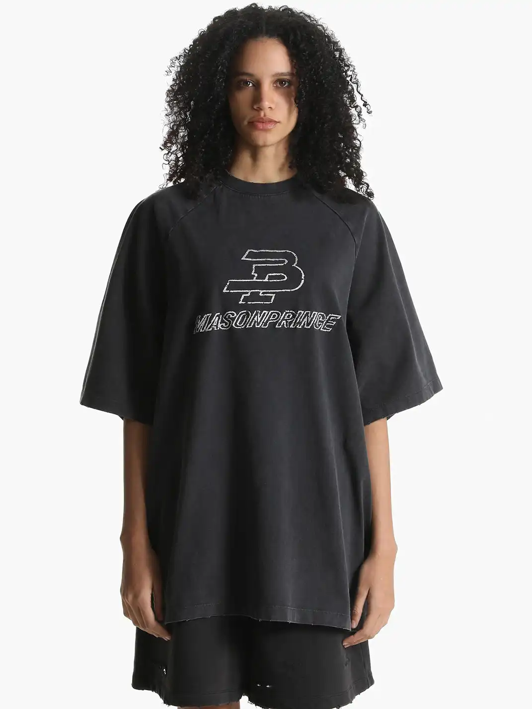 MASONPRINCE | Oversized Embroidered Raglan Sleeve T-shirt
