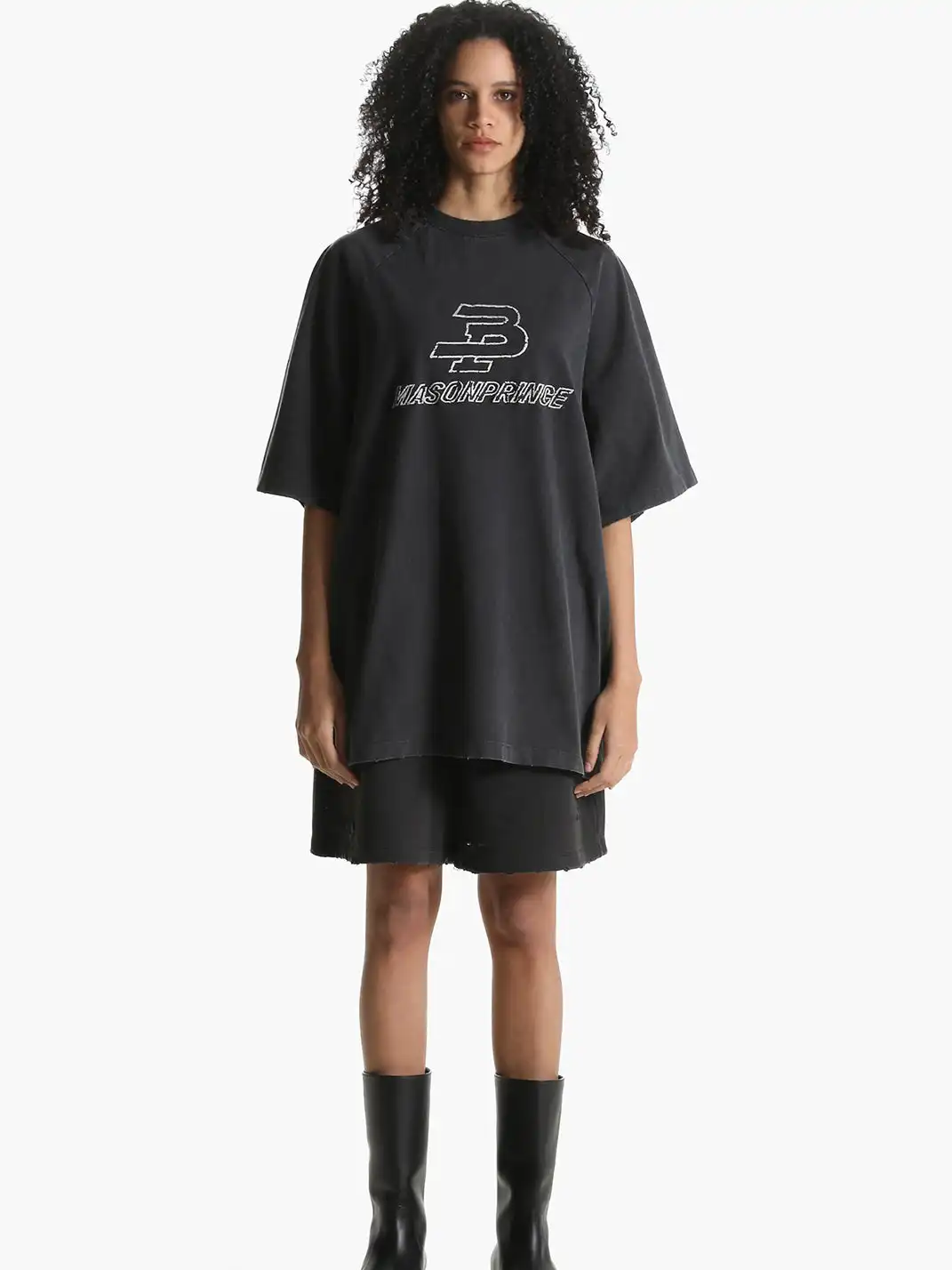 MASONPRINCE | Oversized Embroidered Raglan Sleeve T-shirt