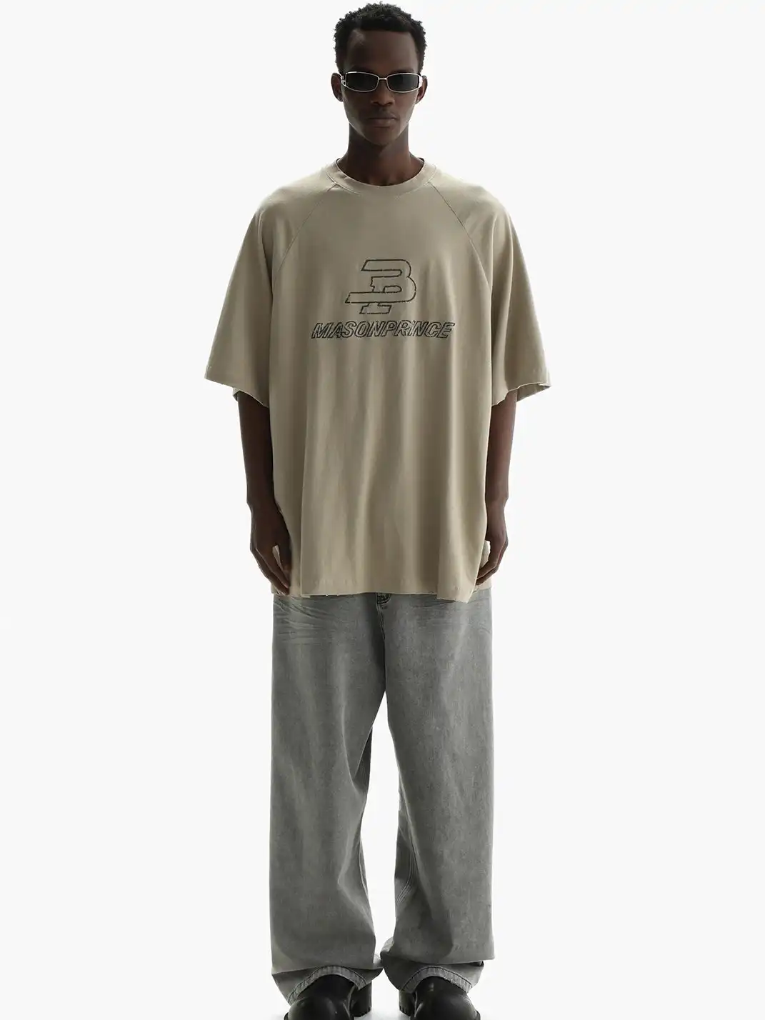 MASONPRINCE | Oversized Embroidered Raglan Sleeve T-shirt