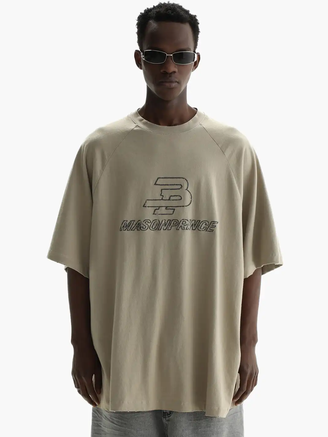 MASONPRINCE | Oversized Embroidered Raglan Sleeve T-shirt