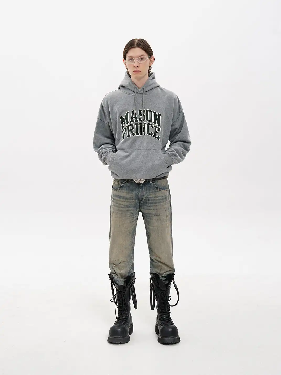MASONPRINCE | Applique Embroidery Logo Hoodie