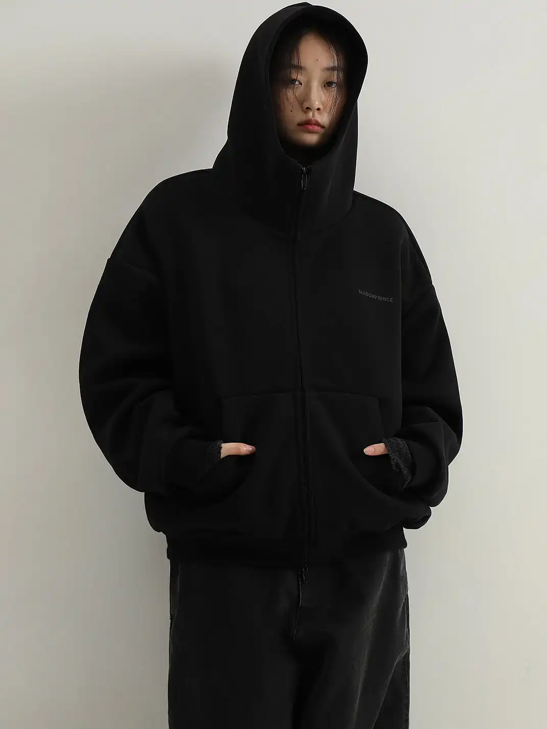 MASONPRINCE | Reflective Rubber Print Hoodie & Pants Set