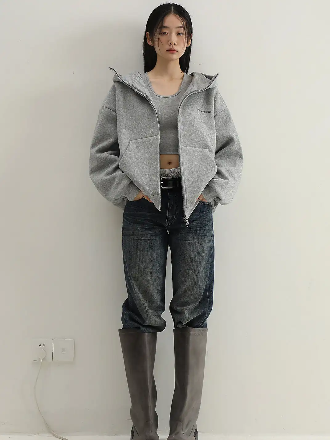 MASONPRINCE | Reflective Rubber Print Hoodie & Pants Set