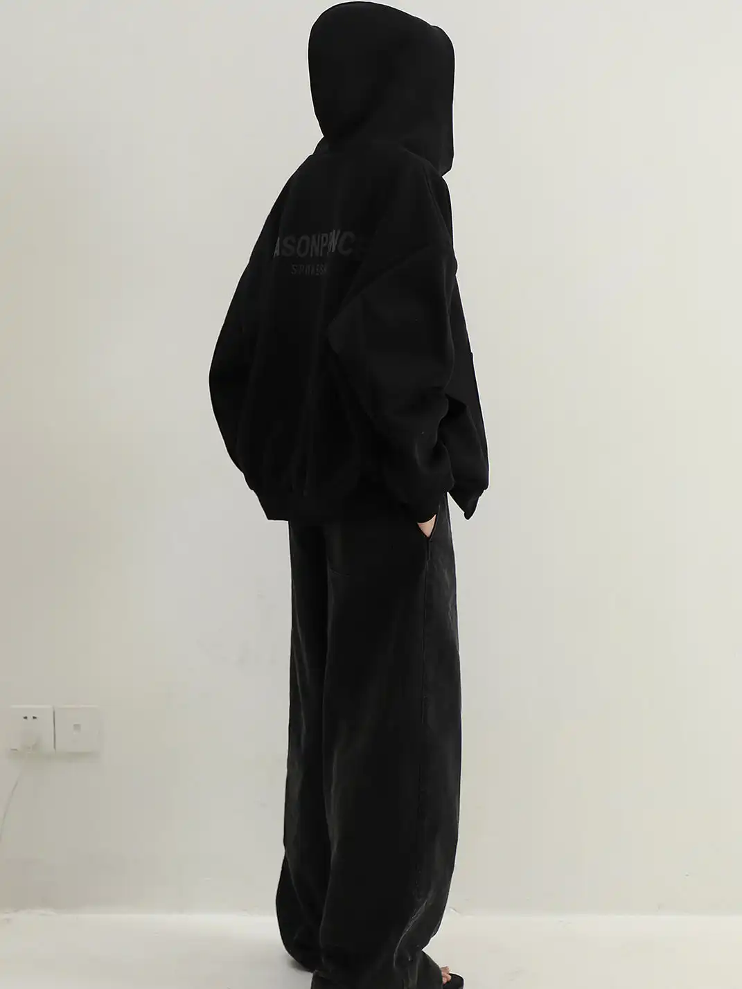 MASONPRINCE | Reflective Rubber Print Hoodie & Pants Set