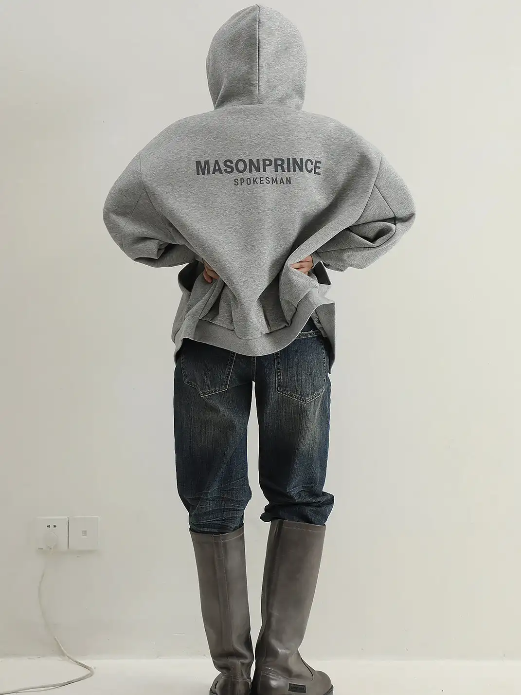 MASONPRINCE | Reflective Rubber Print Hoodie & Pants Set
