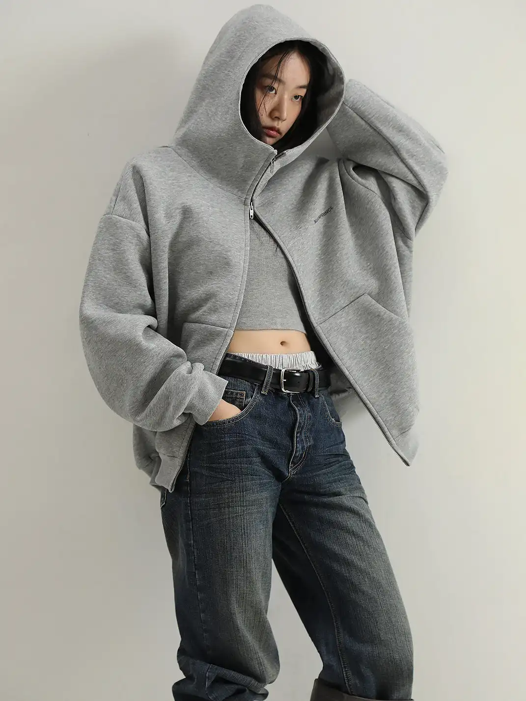 MASONPRINCE | Reflective Rubber Print Hoodie & Pants Set
