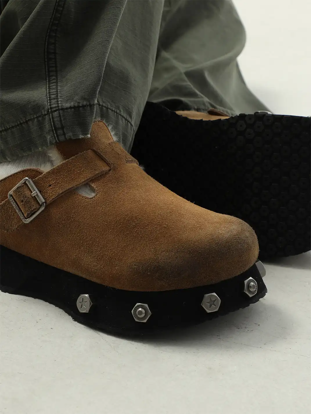 MASONPRINCE | Frosted Suede Thick Soled Birkenstock Shoes