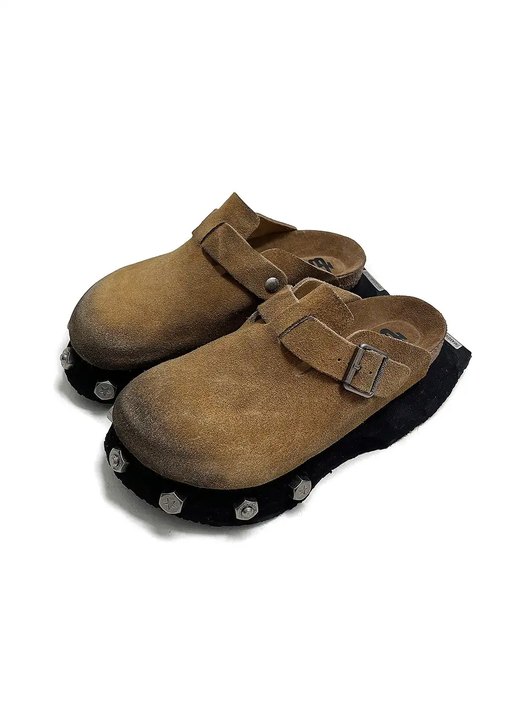 MASONPRINCE | Frosted Suede Thick Soled Birkenstock Shoes