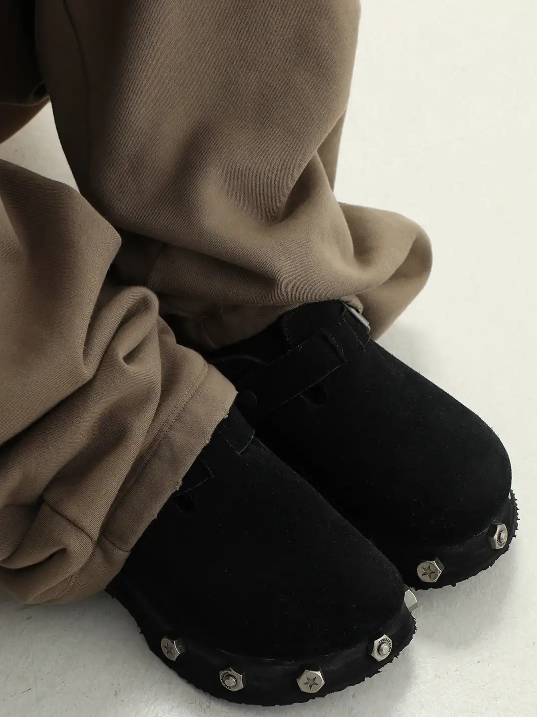 MASONPRINCE | Frosted Suede Thick Soled Birkenstock Shoes