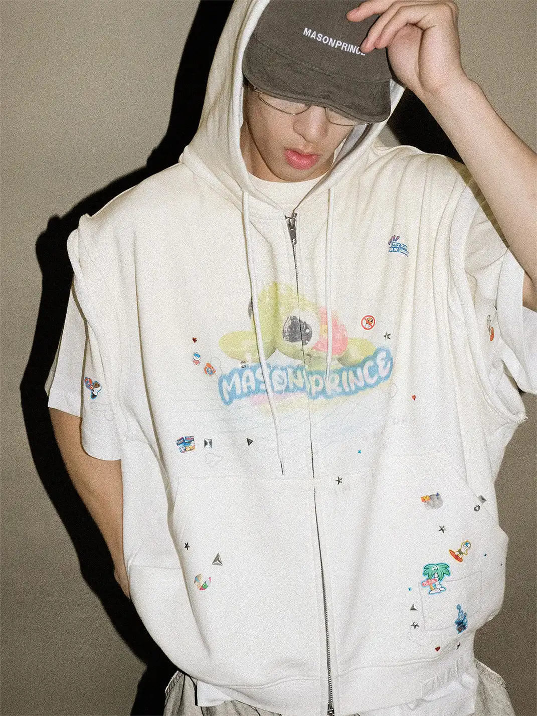 MASONPRINCE | Turtle Print Hooded Vest