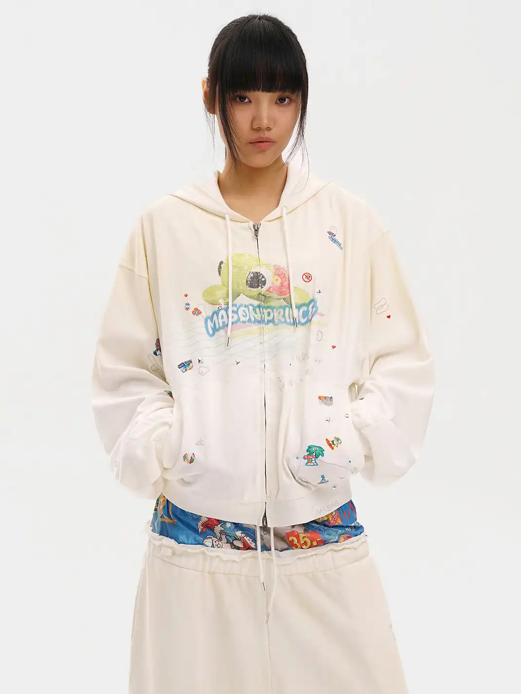 MASONPRINCE | Turtle Print Hooded Vest