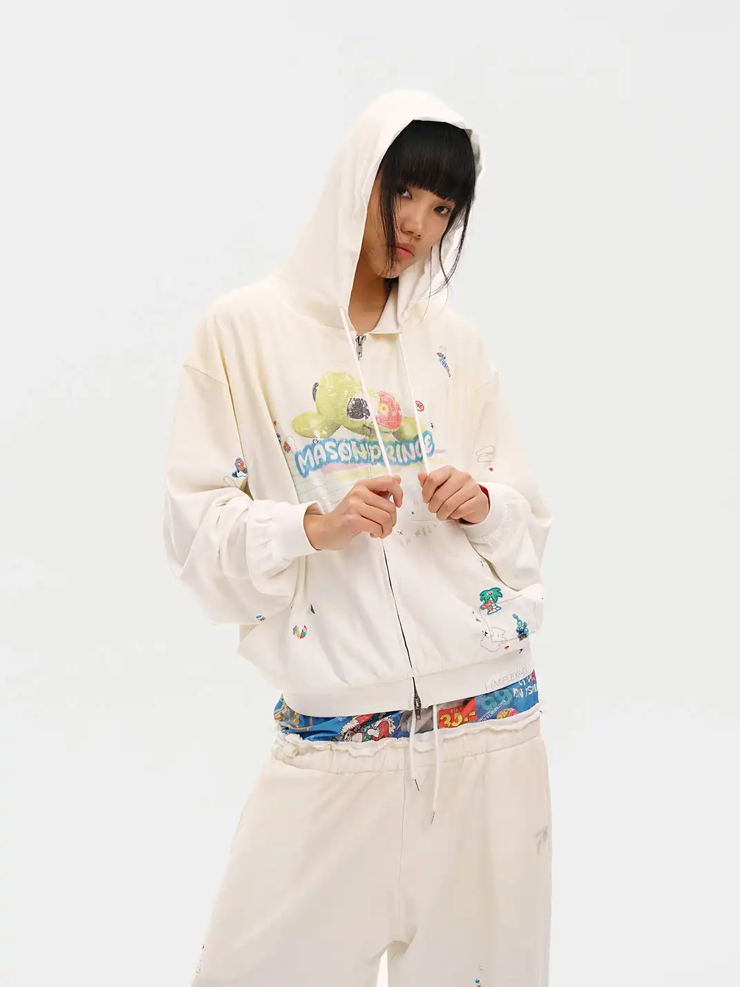 MASONPRINCE | Turtle Print Hooded Vest