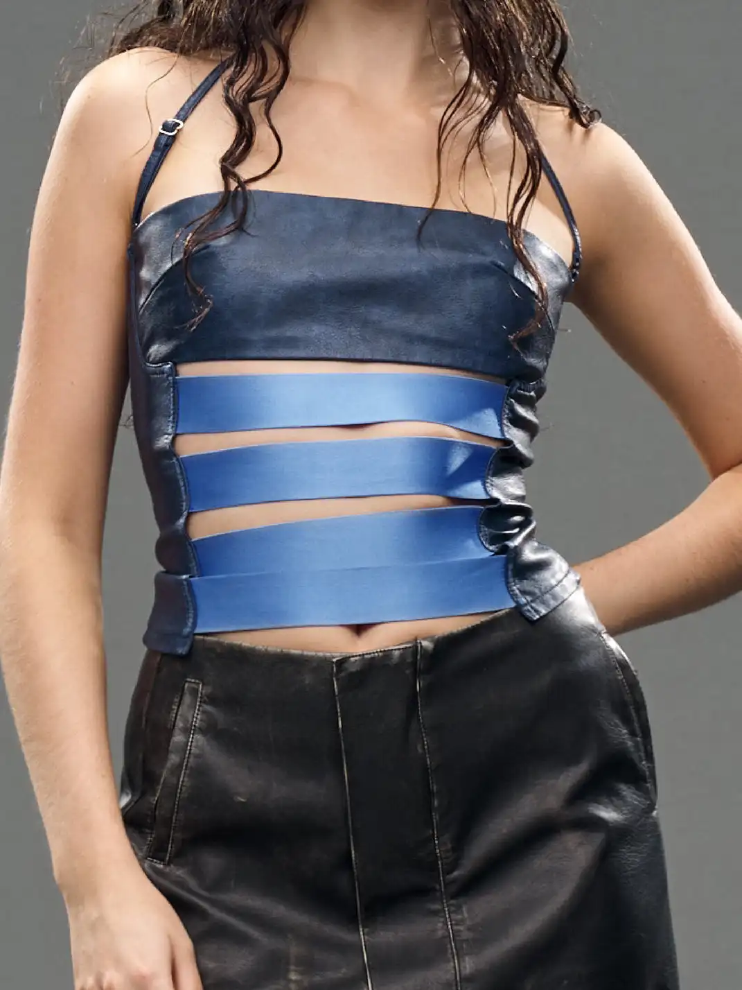 CSFC | Bandage Halter Top-Blue