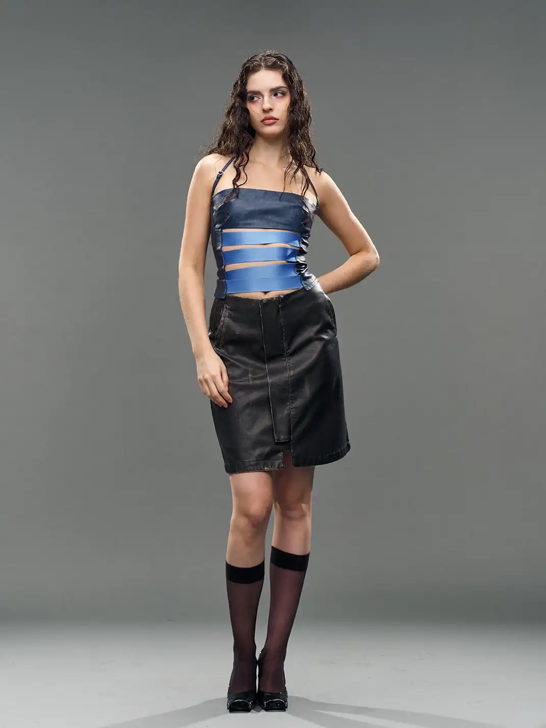 CSFC | Bandage Halter Top-Blue