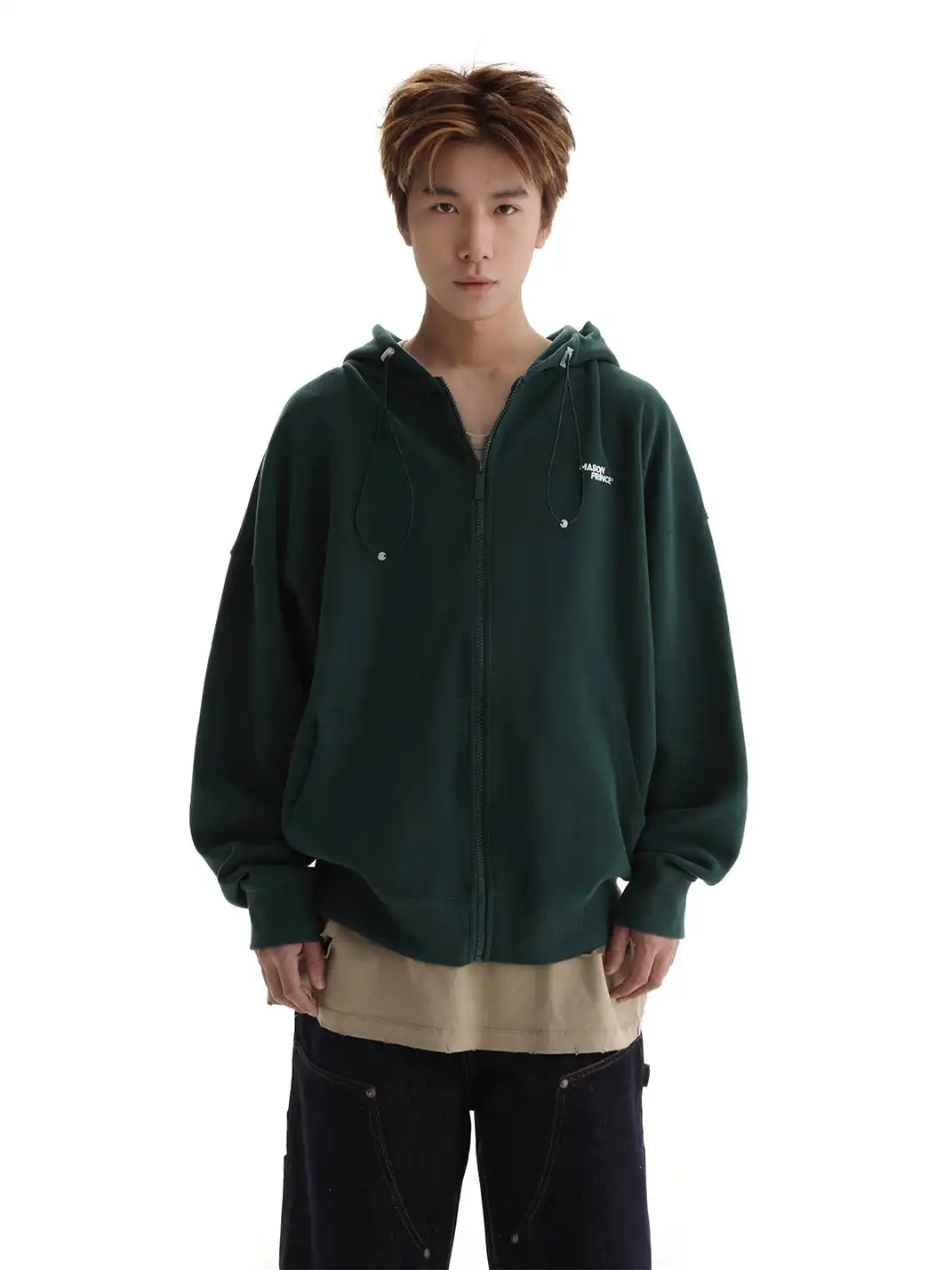 MASONPRINCE | Hooded Zip-Up Sweatshirt