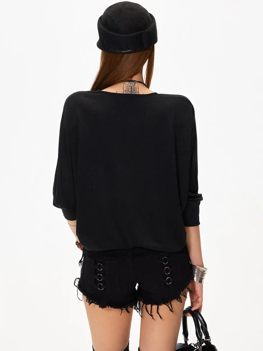 3MODE | V-Neck Batwing Sleeve Top