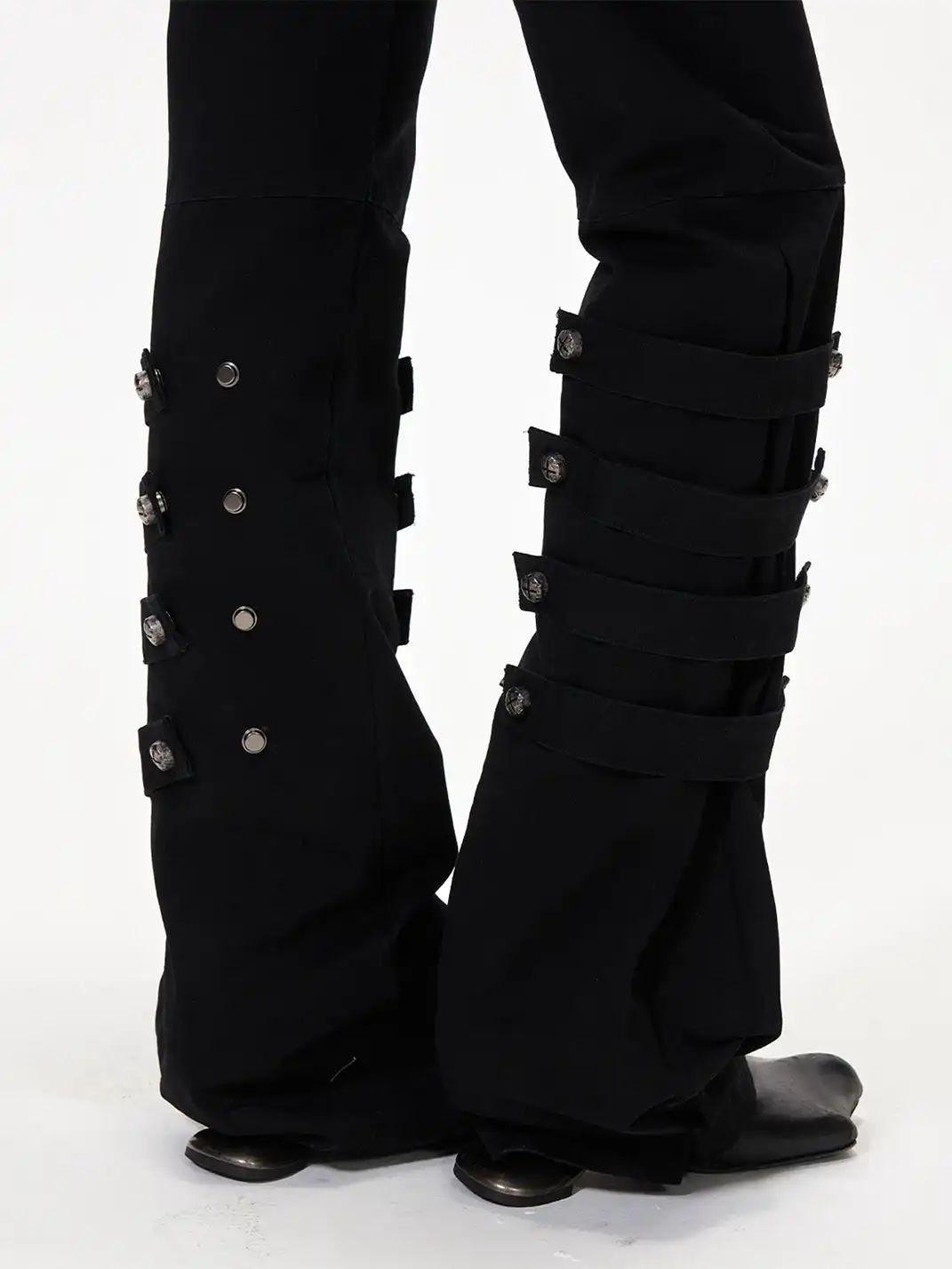 3MODE | Flared Trousers with Strap & Button Detail