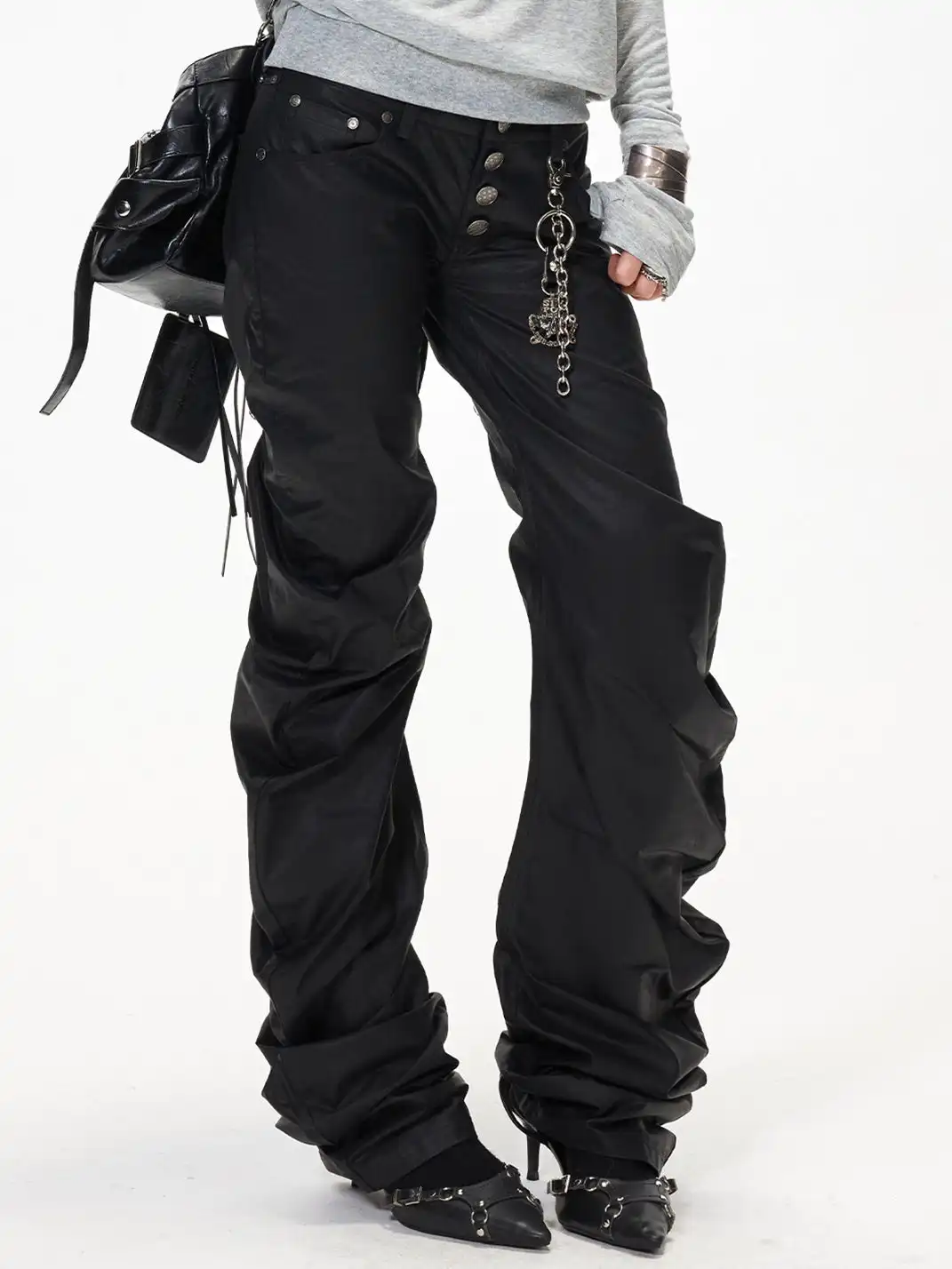 3MODE | Stacked Slim Fit Casual Pants