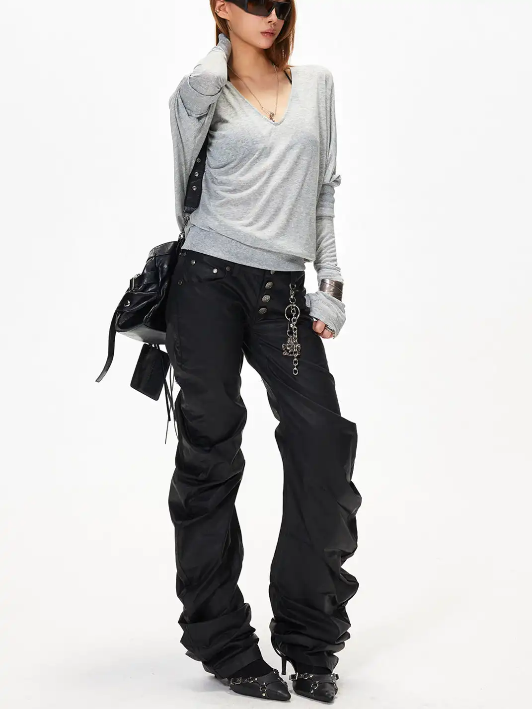 3MODE | Stacked Slim Fit Casual Pants